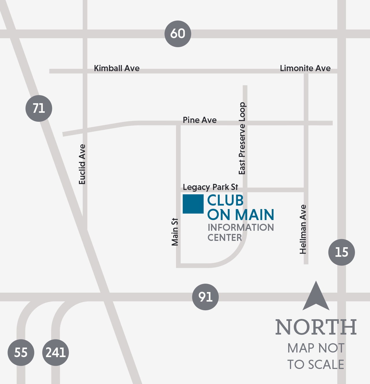 Driving map to The Preserve at Chino
